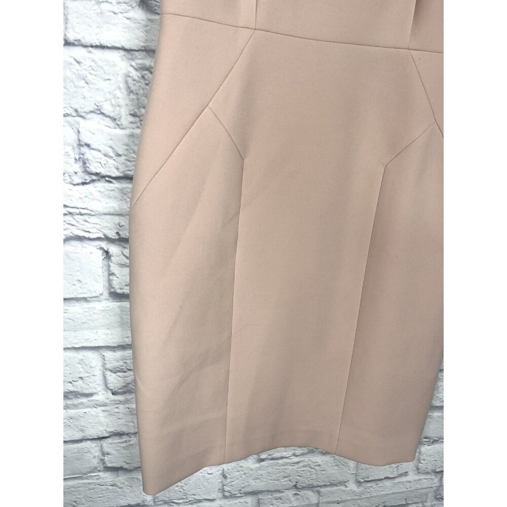 HOBBS LONDON Women's Pale Pink Notch Square Neck Sheath Dress US 8 - Picture 3 of 11